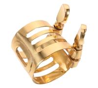 SUPVOX Ligature de Saxophone Soprano en Métal Or, Pince Robuste pour Embouchure, Améliore la Durabilité et Offre une Protection pour Instruments de Musique
