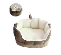 SUPVOX Lit pour Petit Animal De Compagnie Hamac Canapé en Tissu Coton Taille Moyenne Couleur Café Maison Douillette pour Furet Cochon d'Inde Hamster Souris Environnement Intérieur