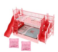 SUPVOX Lit Superposé Miniature 17 Cm pour Maison de Poupée Toboggan, Accessoires de Mobilier pour Poupées, Décor Chambre Fille, Ensemble Meubles Miniatures pour Jeu D’Imitation