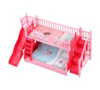 SUPVOX Lit Superposé pour Poupée Lits Superposés Bébé pour Poupées Mini Lit Superposé Meubles Lit Superposé De Poupée Miniature Lits Superposés pour Poupées Couchette Jouets Rose Abdos
