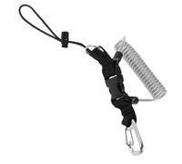 SUPVOX Longe de Plongée Rétractable Robuste Acier Inoxydable avec Boucle Rapide Corde Perte pour Appareils Photo et sous Marins Compatible Caissons Étanches DSLR Durable pour Plongée et