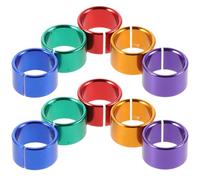 SUPVOX Lot de 10 Anneaux en Aluminium à Clipser pour Pattes d'oiseaux, Bagues Légères et Résistantes Multicolores, Identification Précise pour Pigeons et Volailles, Usage