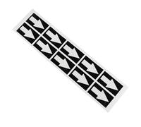 SUPVOX Lot de 10 autocollants fléchés imperméables, direction de circulation, signalisation de sécurité, autocollant adhésif résistant pour marquage industriel et flux piétonnier