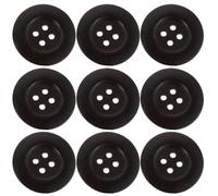 SUPVOX Lot DE 10 Boutons en Bois à 4 Trous Style rétro Marron 50 mm