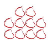 SUPVOX Lot de 10 Bracelets à Cordon Rouge Tressé Main, Réglables et Décoratifs, Apportant Chance, comme Présent pour Amis ou Famille