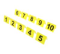 SUPVOX Lot de 10 Marqueurs de Scène de Crime Jaunes en Acrylique, Numérotés pour Jeux D'enquête et Décorations Halloween, Panneaux de Table Humoristiques pour Fêtes, Mariages et Banquets
