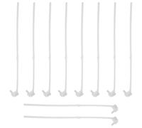 SUPVOX Lot de 10 Mâts de Drapeau en Plastique 44 Cm pour Vitre de Voiture, Support à Clip Robuste, Porte-Drapeau Latéral Résistant aux Intempéries pour Décoration Extérieure et