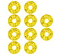 SUPVOX Lot de 10 Mini Bouées de Natation Dessin Animé en Résine Jaune Accessoires Décoratifs pour Maison de Poupée Ornements Miniatures pour Bureau et Photographie