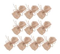 SUPVOX Lot de 10 Nœuds en Toile de Jute Faits Main Décorations de Mariage et Fête Accessoires en Tissu Naturels pour Loisirs Créatifs et Décor Intérieur Ornements Rustiques Légers et