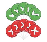 SUPVOX Lot de 10 Palettes Interactives Double Face Vrai/faux en Plastique Robuste pour Outils de Réponse en Classe, Engagement Élève, Matériel Pédagogique Scolaire et Activités