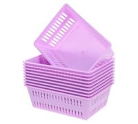 SUPVOX Lot de 10 Paniers de Rangement Épais pour Pièces de Monnaie, Plastique Violet, Multifonctions pour Bureau, Maison et Salle de Jeux, Organisateur Solide et Pratique