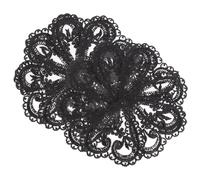SUPVOX Lot de 10 Patchs à Coudre en Organza Noir Appliqués Brodés de Cœur Décorations DIY pour Vêtements Paquet et Accessoires de Couture Kit Créatif pour Customisation Textile
