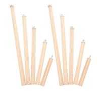 SUPVOX Lot de 10 Perchoirs en Bois Naturel pour Oiseaux Petits et Moyens Supports à Vis pour Cage Bâtonnets à Ronger pour Perruches Perroquets et Pinsons Accessoires D’Enrichissement