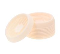 SUPVOX Lot de 10 Petites Soucoupes pour Pots De Fleurs, Plateau en Plastique Beige 7 Cm, Soucoupes Drainage pour Plantes D'intérieur Et D'extérieur, Protection du Sol l'eau