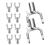 SUPVOX Lot de 10 Piquets de Support de Jardin en Aluminium Brillant, Tuteurs Résistants pour Branches D’Arbres Fruitiers, Kit de Soutien Multifonction pour Vergers, Vignobles et