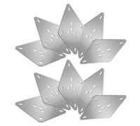 SUPVOX Lot de 10 Plaques de Fixation en Fer Argentées pour Pieds de Meubles, Installation Facile et Support Stable, pour Utilisateurs DIY et Fabricants