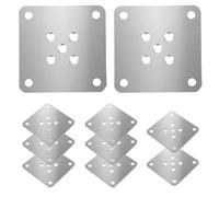 SUPVOX Lot de 10 Plaques de Fixation Métalliques 7x7 Cm 5 Trous pour Pieds de Canapé, Chaises et Tables Accessoires Quincaillerie pour Meubles, Réparation et Stabilité Anti-tremblements