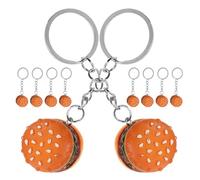SUPVOX Lot de 10 Porte-Clés Hamburger Miniatures en Résine Pendentifs Réalistes Couleur Classique Breloques à Suspendre Décoratives Accessoires Créatifs pour Paquet et Clés