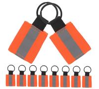SUPVOX Lot De 10 Porte-clés Réfléchissants Orange Fluorescent En Nylon Double Face, Haute Visibilité, Équipement De Sécurité Pour Paquet à Dos, Accessoires Légers Pour Activités Nocturnes Et Plein Air