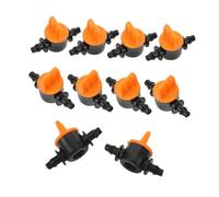 SUPVOX Lot de 10 Vannes D'arrêt Miniatures 4/7 Mm pour Microtubes Irrigation Goutte-à-Goutte Jardin Balcon, Accessoires en Abs Solide, Réglables pour Contrôle Précis du Débit d'eau
