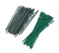 SUPVOX Lot de 100 Clips Câbles de Jardin en Plastique Vert Forme Arête de Poisson Réutilisables Faciles à Utiliser pour Plantes et Feuilles Jardins et Garages