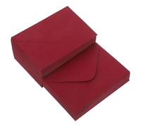 SUPVOX Lot de 100 Enveloppes d'Invitation Vierges Couleur Rouge Profond Format Standard pour Cartes Postales Papier Épais Anti-Traversée D’Encre Enveloppes Décoratives pour Fêtes et