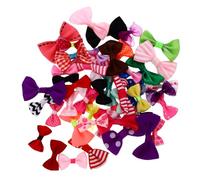 SUPVOX Lot de 100 Nœuds en Ruban pour Bricolage Décoration de Fête et Accessoires DIY Taille Moyenne à Petite Couleurs Aléatoires pour Arcs de Festival Ornements Couleur Aléatoire