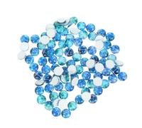 SUPVOX Lot de 100 Pendentifs Phosphorescents en Résine Bleu pour Fabrication de Bijoux, Cabochons Domed Tops et Flat Bottoms, pour Boucles D'oreilles et Boutons de Manchette