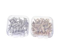 SUPVOX Lot De 100 Vis De Montage Pour Pickguard De Guitare Et Basse Électrique, Vis De Fixation 3x12 Mm En Métal, Assortiment or Et Chrome, Accessoires De Guitare Pour Réparation Et Installation
