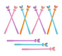 SUPVOX Lot de 11 Stylos Gel Noir à Bille Motifs Dessin Animé Aléatoires Plastique Solide Stylo Roller Créatif pour Étudiants Écriture et Loisirs Créatifs Fournitures Scolaires et