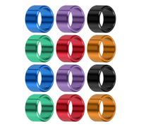 SUPVOX Lot de 12 Anneaux en Aluminium Colorés pour Pattes de Pigeons Bagues Légères et Solide à Clipser Identification Multicolore Adaptées aux Oiseaux et Volailles
