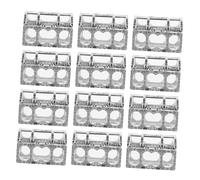 SUPVOX Lot de 12 Boîtes à Dragées pour Mariage en Plastique Argenté 74X52X5 CM Coffret Coffre au Trésor Ajouré Réutilisable Boîte à Bijoux Présent D’Invité Emballage Présent pour