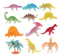 SUPVOX Lot de 12 Jouets Lumineux de Dinosaures pour Garçon et Filles Modèles Éducatifs en Plastique Jouets de Simulation Amusants pour Décoration et Apprentissage