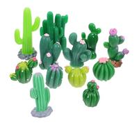 SUPVOX Lot de 12 Mini Cactus en Résine Décor de Micropaysage, Petite Taille, Micro-Paysage DIY, Décoration Bureau et Maison, Accessoires Jardinage Micro-paysager, Ensemble A B