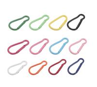 SUPVOX Lot de 12 Mousquetons d'escalade Colorés en Aluminium 4,5 Cm Anneau, Clips à Ressort Résistants aux Intempéries pour Camping, Randonnée et Porte-clés, Petits Mousquetons