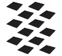 SUPVOX Lot de 12 Panneaux Insonorisants Ignifuges en Polystyrène 30x30 Cm, Mousse Acoustique Ondulée Haute Densité pour Sonore, Isolation Phonique Studio et Home Cinéma