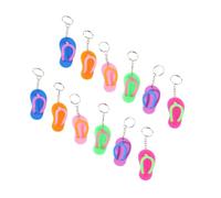 SUPVOX Lot de 12 Pendentifs Porte-Clés de Tongs en PVC Souple Petits Décorations à Suspendre pour Paquet et Clés Accessoires Légers Colorés pour Présents et Usage Couleur Aléatoire