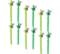 SUPVOX Lot de 12 Stylos Gel Panda Mignons Stylos à Bille pour Étudiants et Bureau Encre Fluide Design Animal en Silicone Souple Fournitures Scolaires et Outils D’Écriture Polyvalents