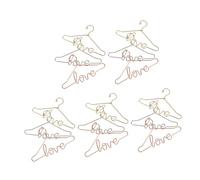 SUPVOX Lot de 15 Cintres Miniatures pour Vêtements De Poupée : Cintres À Motif d'amour pour Petite Garde-Robe De Poupée - Accessoires De Maison De Poupée À Exposer