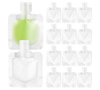 Supvox Lot de 15 sachets de recharge de voyage - 30 ml - Sacs à compression vides pour articles de toilette - Sacs cosmétiques anti-fuite pour shampoing et gel douche, réutilisables, transparents
