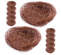 SUPVOX Lot de 16 Nids D'oiseau Simulés Décoratifs en Mousse Naturelle 12 Cm Brun pour Artisanat Jardin Décoration Maison Petite Faune