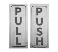 SUPVOX Lot de 2 Autocollants Porte Coulissante « Pousser/tirer » Auto-adhésifs, Panneau Adhésif pour Bureau, Magasin, Hôtel - Étiquette Instruction Claire, Usage Polyvalent, 10 X 5 Cm,