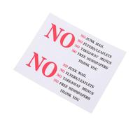 SUPVOX Lot de 2 Autocollants Pvc Interdit aux Courriers Indésirables pour Boîte aux Lettres Adhésif Polyvalent pour Usage Résidentiel et Commercial Panneau de Rappel pour Porte D’entrée