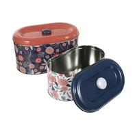 SUPVOX Lot de 2 Boîtes de Rangement en Fer de Style Européen, Boîtes Hermétiques Rectangulaires avec Couvercles, Décor Floral Coloré, pour Pâtisseries et Bonbons Lors de Fêtes