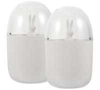 SUPVOX Lot de 2 Boîtes de Rangement et Cure-dents, Format Compact, Solide, Design Lapin Blanc, pour Salle de Bain et Voyage, Porte- Pratique et Réutilisable