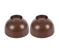 SUPVOX Lot de 2 Bols Réutilisables à Soupe et Riz Japonerie, Design sans Bavures Texture Agréable, Finition Café, Adaptés pour Restaurant Cuisine Professionnelle