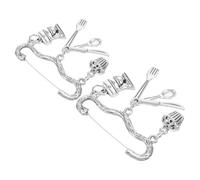 SUPVOX Lot de 2 Broches Pâtisserie en Alliage de Zinc, Broche Gâteau Décorative pour Passionnés de Boulangerie, Accessoires la Cuisine et Souvenir Remise Diplôme École, Bijoux la Cuisine