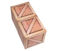 SUPVOX Lot de 2 Caisses Décoratives Imitation Bois 30x30x30 Cm pour Fête Western Cowboy, Accessoires Photo Booth, Décorations Table Thème Far West, Boîtes Déco Polyvalentes en Carton