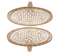SUPVOX Lot de 2 Chapeaux Tissés en Bambou Naturel Beige Ø 30 Cm, Accessoires de Scène Légers Multifonction pour Danse et Fête, Abat-jour Décoratif Respirant, Couverture Chic et Créative