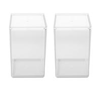 SUPVOX Lot de 2 Coffrets de Présentation pour Médailles et Trophées Blancs, Vitrines Transparentes Compactes en Plastique, Organisateurs pour Rangement Sécurisé de Médailles de Course,